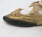 Shoes, silk, leather, linen, French